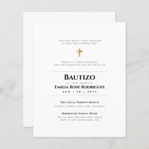 Elegant Modern BAUTIZO Bautismo Baptism -ADD VERSE