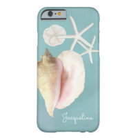 Elegant Modern Beach Conch Shell Starfish Art