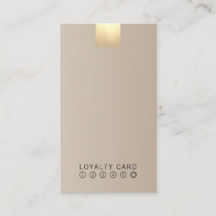 Elegant Modern BeigeGradient Gold Loyalty Vertical Business Card