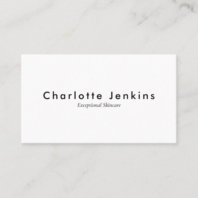 Elegant Modern Black and White Appointment Card (Front)