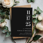 Elegant Modern Black and White Wedding Save The Date<br><div class="desc">Elegant Modern Black and White Wedding Save the Date</div>