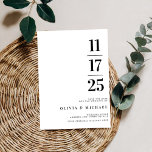 Elegant Modern Black and White Wedding Save The Date<br><div class="desc">Elegant Modern Black and White Wedding Save the Date</div>