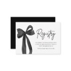 Elegant Modern Black Bow Bridal Shower Registry