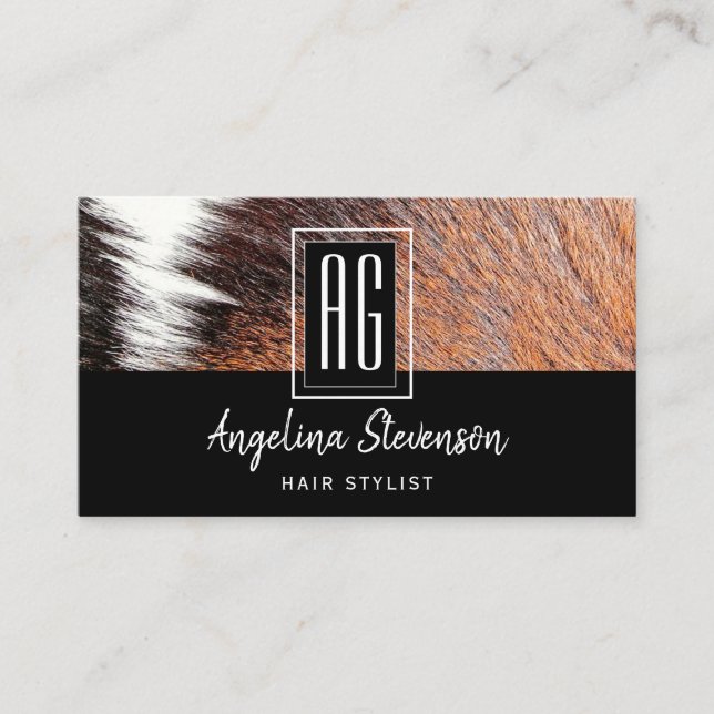 Elegant Modern Black Chic Business Card (Front)