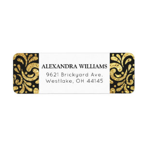 Elegant Modern Black & Gold Adress