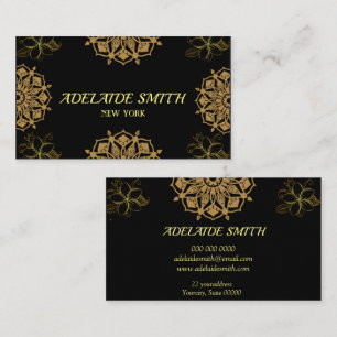elegant modern black gold business card