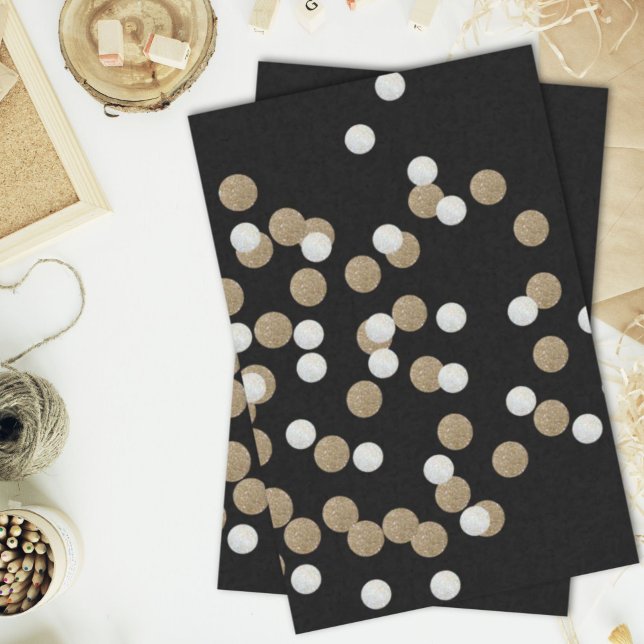 elegant modern Black Gold Confetti Holiday Party Tissue Paper (elegant modern Black Gold Confetti Holiday Party Tissue Paper)