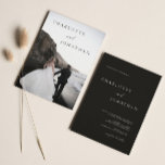 Elegant Modern Black Photo Classic Wedding Invitation<br><div class="desc">Elegant Modern Black Photo Classic Wedding Invitation</div>