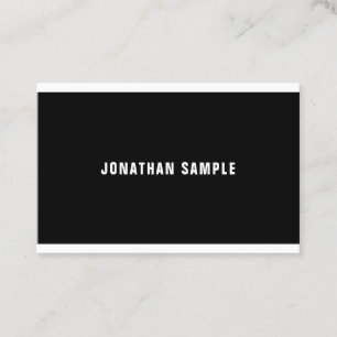 Elegant Modern Black White Sleek Design Luxury Business Card