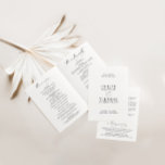 Elegant Modern Black & White Wedding Folder Programme<br><div class="desc">Introduce your guests to your wedding ceremony in style with this Simple Modern Calligraphy White Wedding Program. The program features a clean, white design with elegant calligraphy font for a timeless and sophisticated look. The simple design allows the focus to be on the meaningful words and moments of your special...</div>