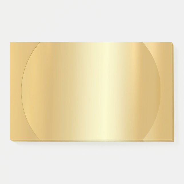 Elegant Modern Blank Template Custom Faux Gold Post-it Notes (Front)