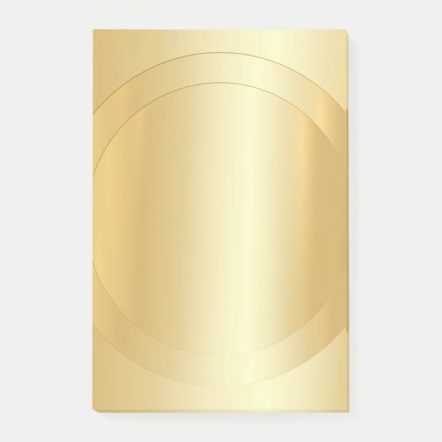 Elegant Modern Blank Template Trendy Gold Look Post-it Notes (Front)