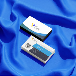 Elegant Modern Blue Business Card