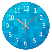 3dRose dpp_56641_1 Aqua/Blue/Green/White Chevron Zig Zag Pattern Aka Trendy Teal Wall Clock Turquoise 10 by 10-Inch
