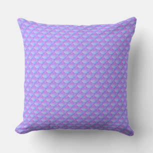 Elegant Modern Blue & Violet Mermaid Cushion
