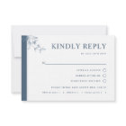 Elegant, Modern Blue Wedding With/without Meal RSV