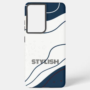 Elegant & Modern Blue & White Samsung Galaxy Case