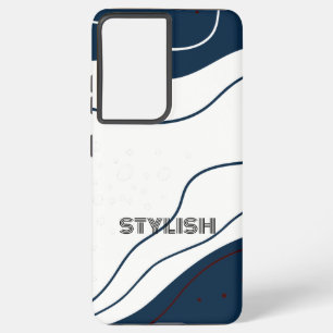 Elegant  & Modern Blue & White  Samsung Galaxy Case