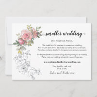Elegant Modern Blush Floral Smaller Wedding