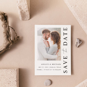Elegant Modern Blush Photo Wedding Save The Date