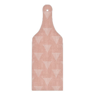 Elegant modern blush pink triangles cutting board