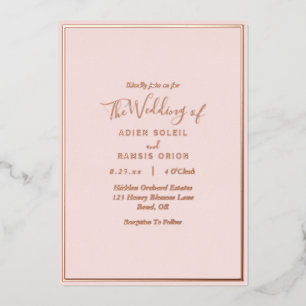 Elegant Modern Blush Rose Gold Wedding