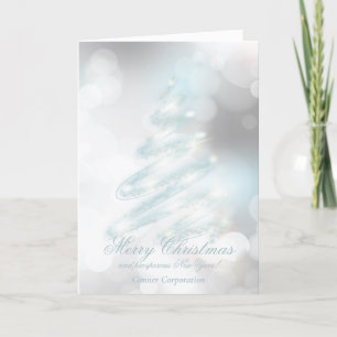 Elegant Modern Bokeh Company Holiday Card