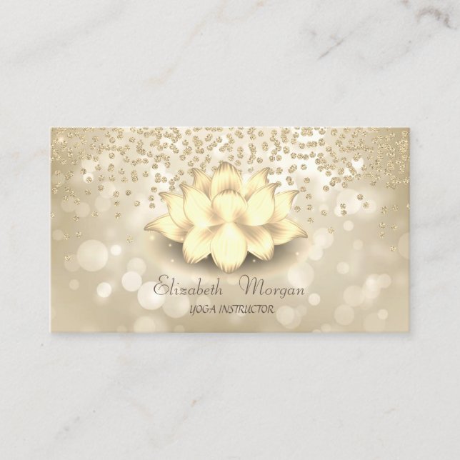 Elegant  Modern Bokeh,Gold Diamonds Business Card (Front)