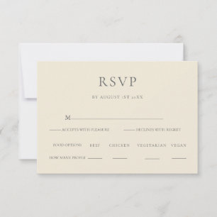 Elegant modern bold floral Wedding RSVP Card