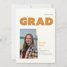 Elegant modern bold typescript -orange graduation 