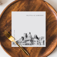 Elegant Modern Boston Sketch New England Wedding