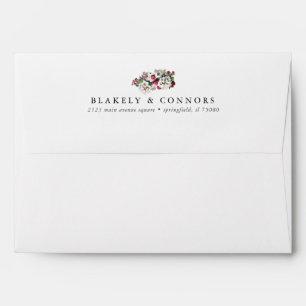 Elegant Modern Botanical Greenery Wedding Envelope