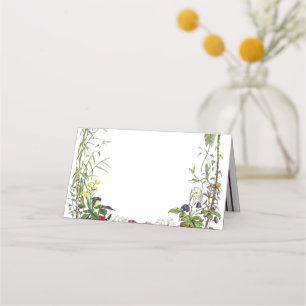 Elegant Modern Botanical Greenery Wedding Place Card