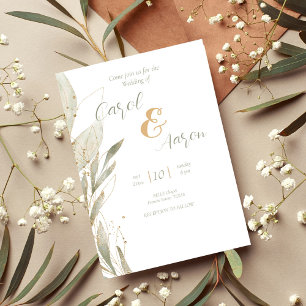 elegant modern botanical wedding flyer