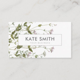 Elegant Modern Botanical Wildflower Floral Business Card