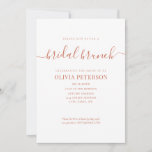 Elegant Modern Bridal Shower Invitation<br><div class="desc">Elegant Modern Bridal Shower Invitation. Invite your family and friends to a wedding shower party,  bridal brunch or luncheon with this minimalist wedding bridal shower template. Personalise this elegant and stylish invitation with names,  venue,  date and time.</div>