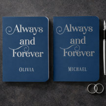 Elegant Modern Bride Groom Wedding Vows Book