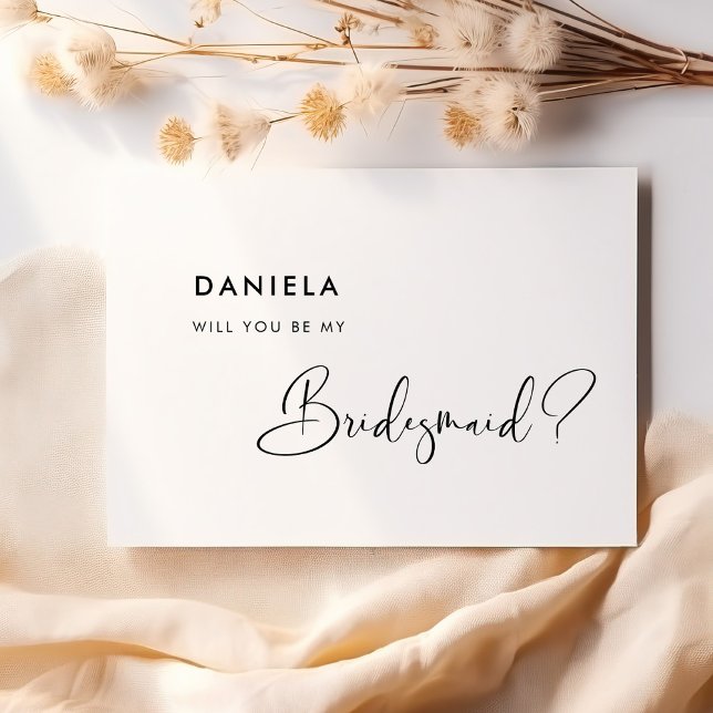 Elegant & modern Bridesmaid proposal card (Creator Uploaded)