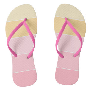 Elegant Modern Bright Colours Pink Red Yellow Blue Flip Flops
