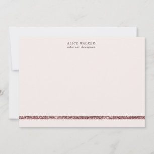 elegant modern bronze glitter Stationery Note Card
