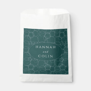 Elegant Modern Bubbles Geometric Grey & Dark Teal Favour Bags