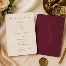 Elegant Modern Burgundy Champagne Wedding Details