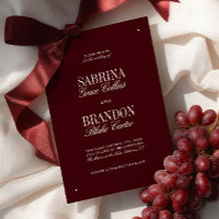 Elegant Modern Burgundy & Ivory Formal Wedding