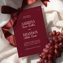 Elegant Modern Burgundy & Ivory Formal Wedding