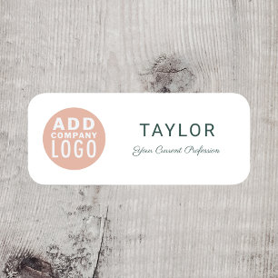 Elegant Modern Business Logo Staff Employees Name Tag