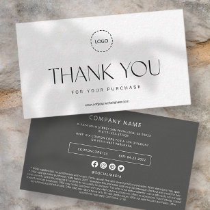 Elegant Modern Business Promo Coupon Ad Campaign Card