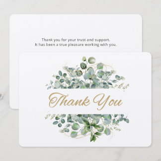 Elegant Modern Business Real Estate Thank You Card