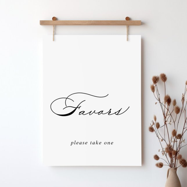 Elegant Modern Calligraphy Favours Sign (Creator Uploaded)