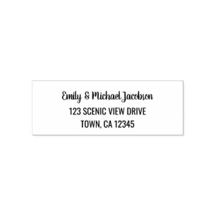 Elegant Modern Calligraphy Label for Couples Self-inking Stamp