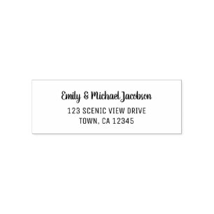 Elegant Modern Calligraphy Label for Couples Self-inking Stamp